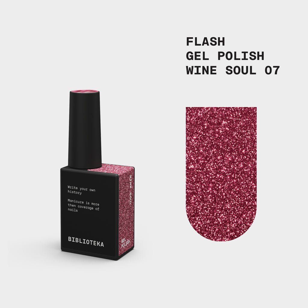 BIBLIOTEKA Flash Gel Polish № 07 Wine Soul