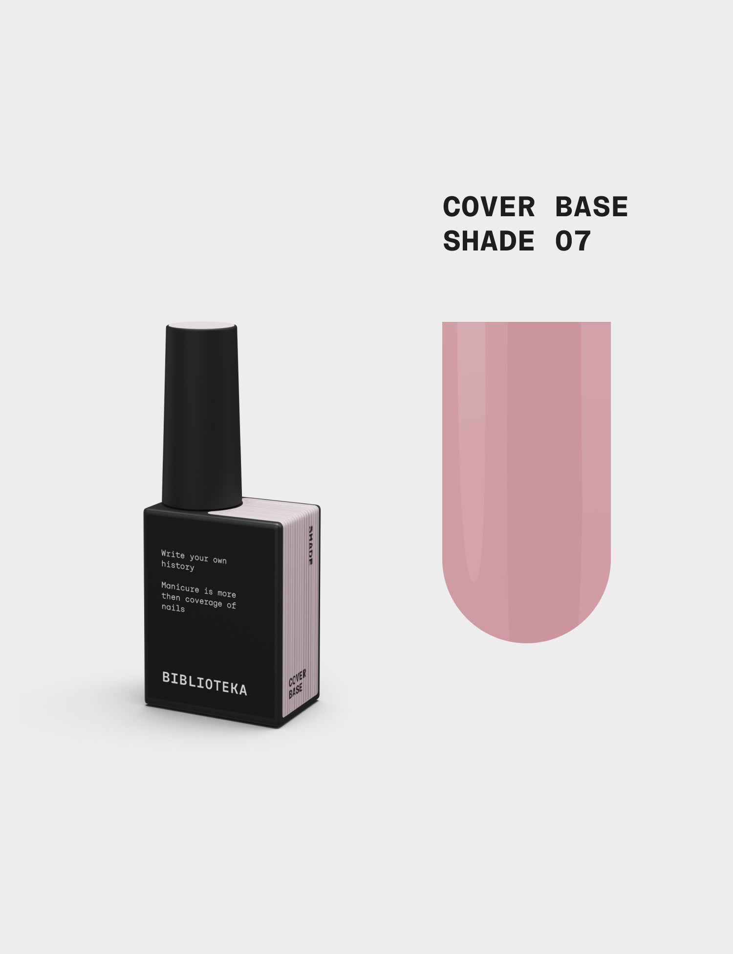 BIBLIOTEKA Cover Base № 07 Shade – Cool pink-beige, 10 ml