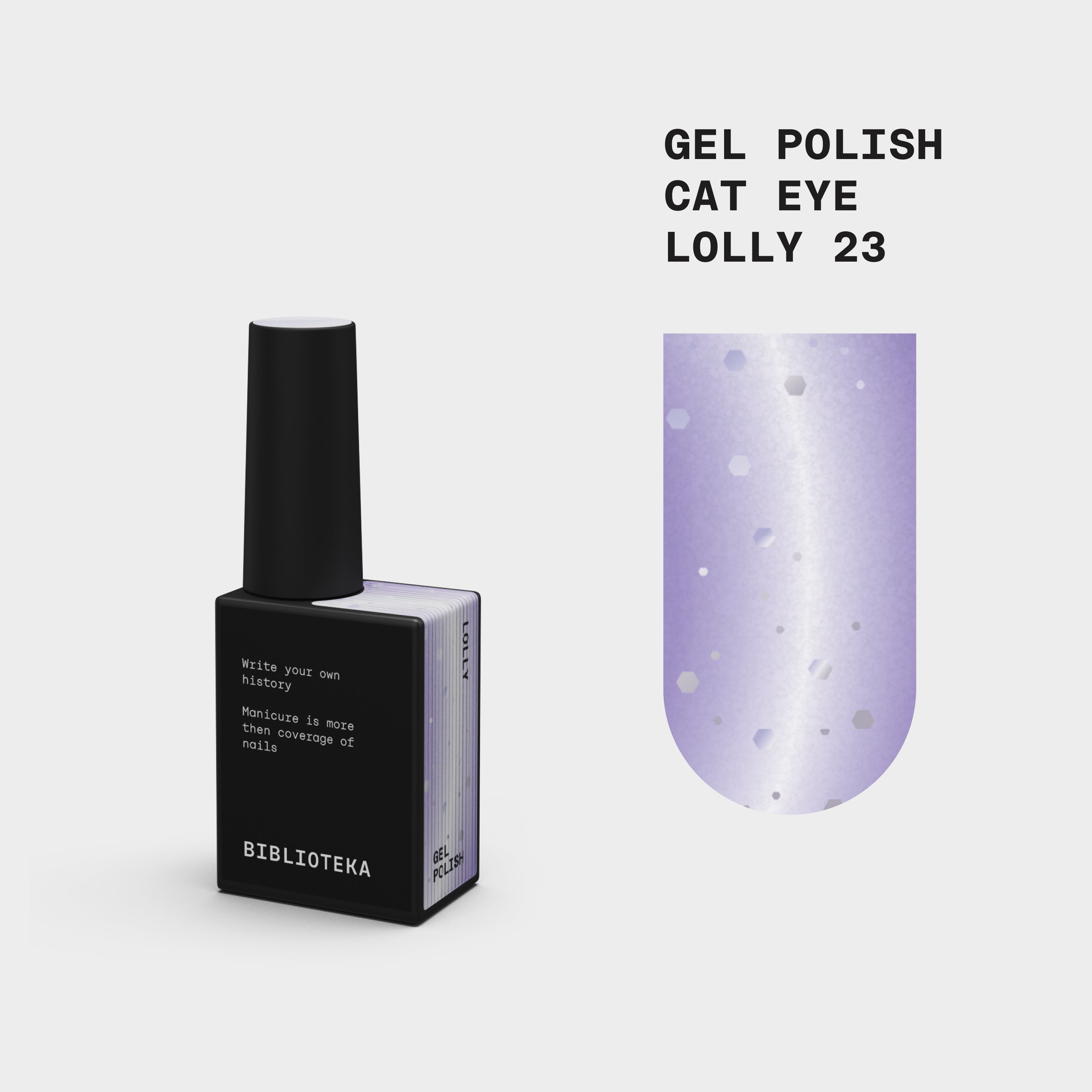 BIBLIOTEKA gel polish cat eye DROPS 23 Lolly, 10 ml