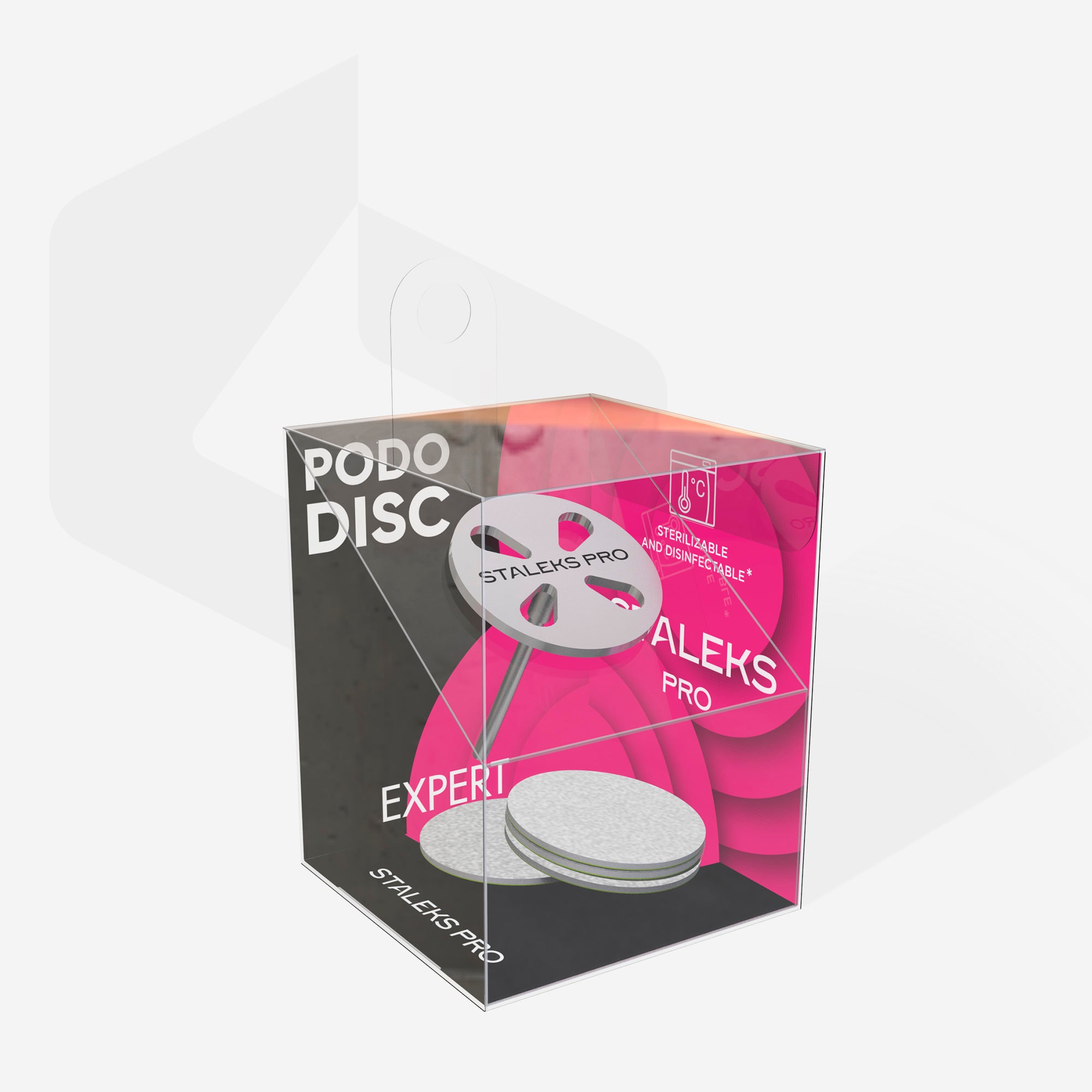 Disque de pédicure allongé PODODISC EXPERT M (20 mm) + set de limes jetables 180 (5 pièces)