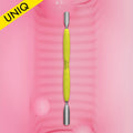 Pousse-cuticules avec manche en silicone "Gummy" UNIQ 10 TYPE 1 (Poussoir rond large + Poussoir rond étroit)