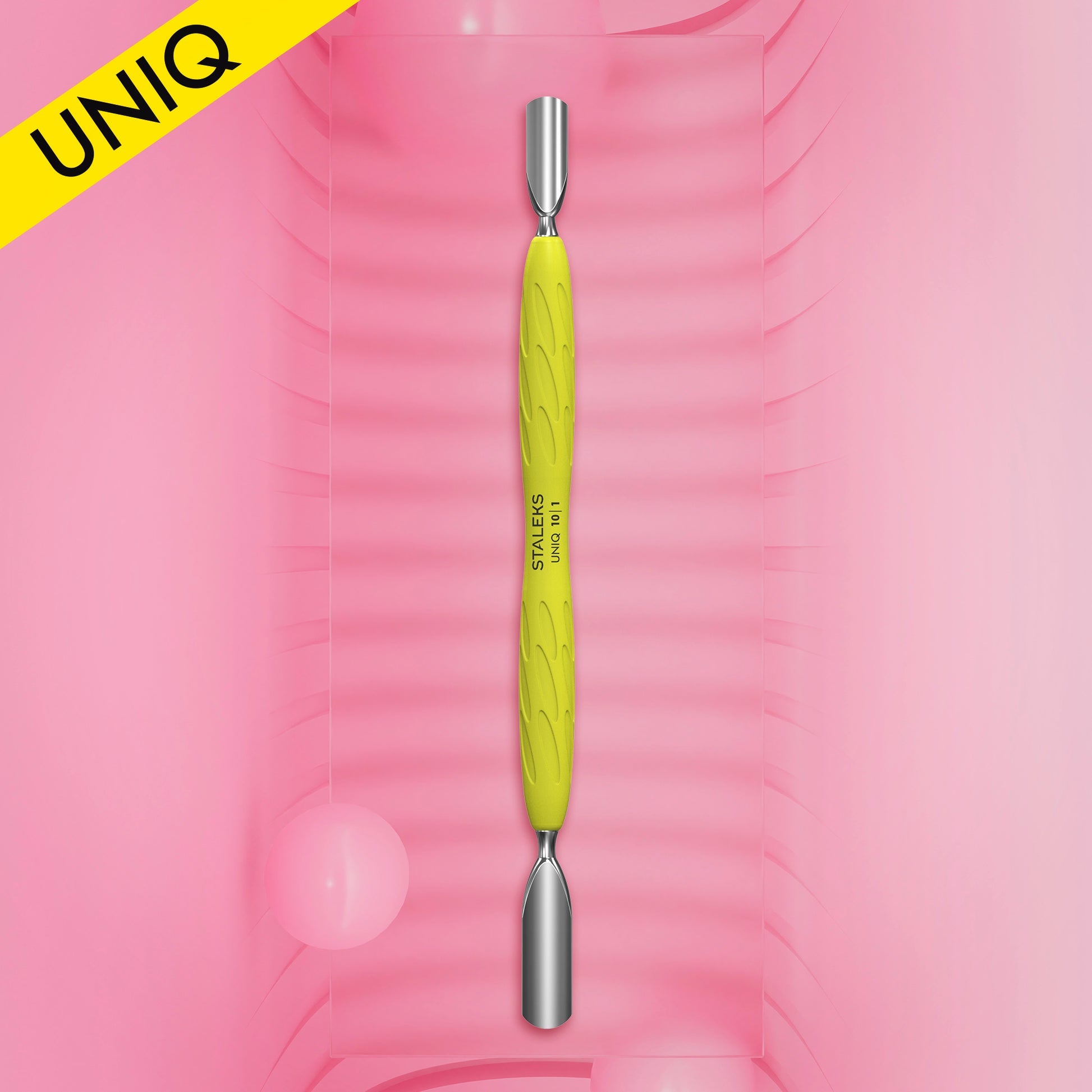 Nagelhautschieber Mit Silikongriff "Gummy" UNIQ 10 TYP 1 (Breiter Runder Schieber + Schmaler Runder Schieber)