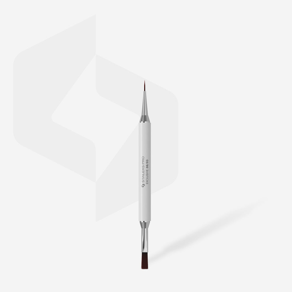 STALEKS EXCLUSIVE 08/03 Doppelseitiger Pinsel für Gel 10 mm / Liner 10 mm