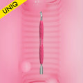 Nagelhautschieber Mit Silikongriff "Gummy" UNIQ 10 TYP 4.2 (Schmaler Runder Schieber + Gebogene Klinge)
