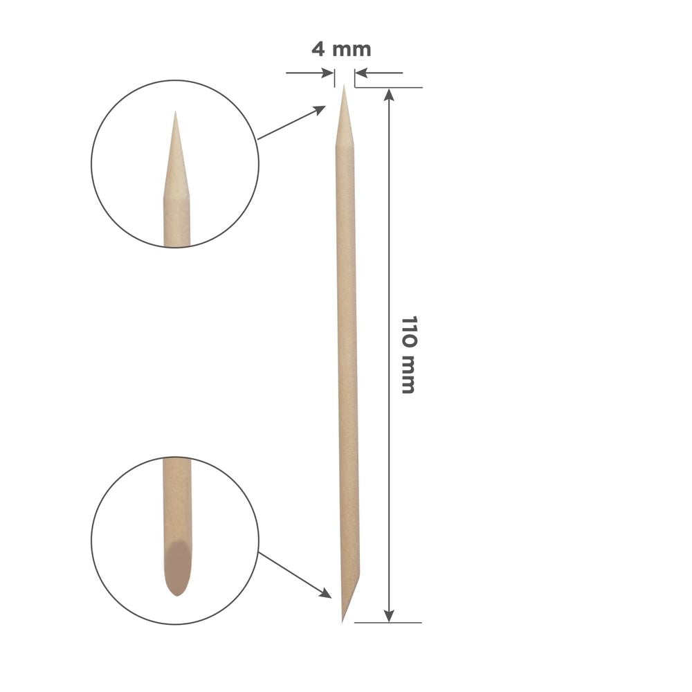 Bâtonnets de manucure en bois d'oranger 110 mm