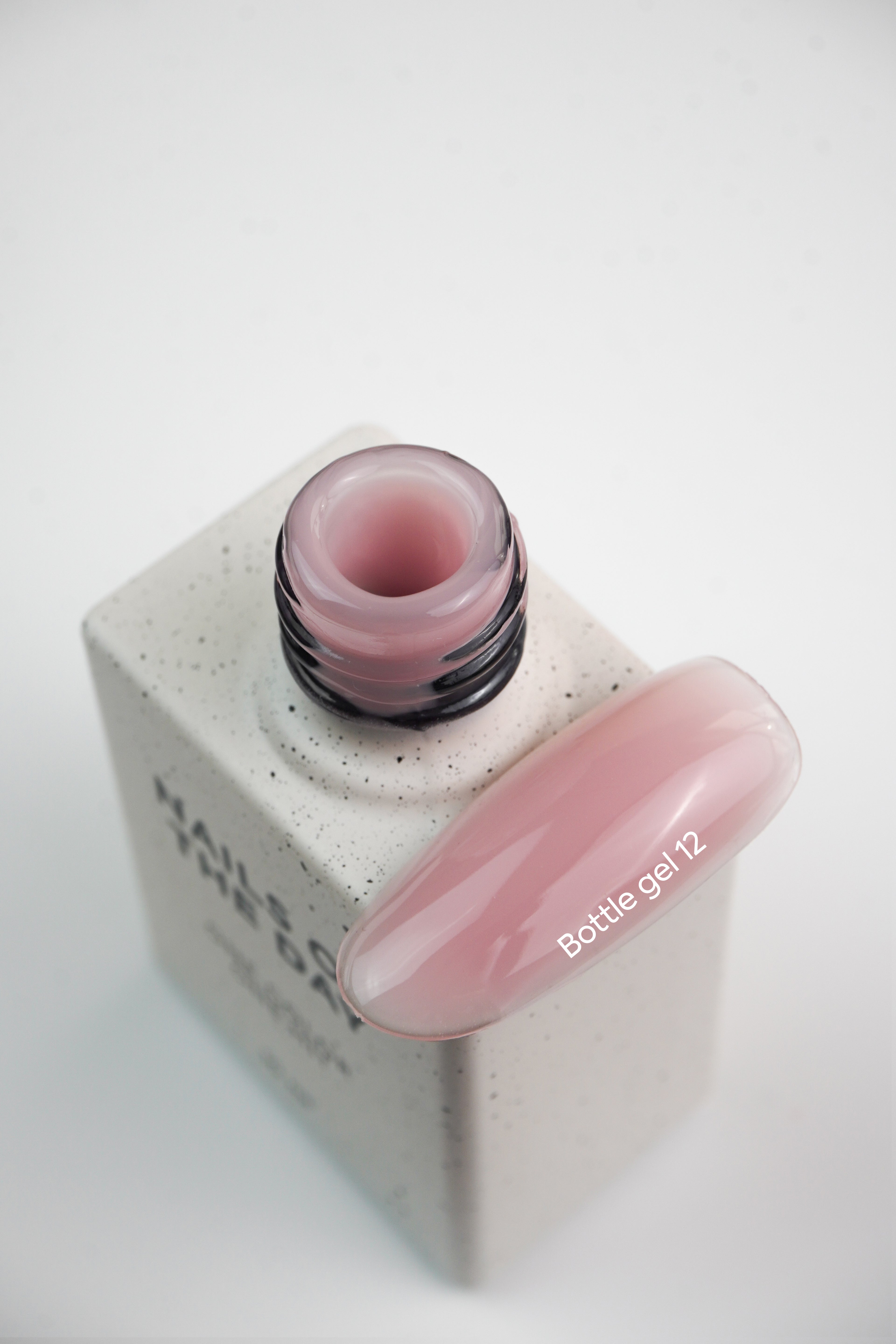 NAILSOFTHEDAY Bottle Gel 12 – dusty purple, extra strong gel for nail strengthening.