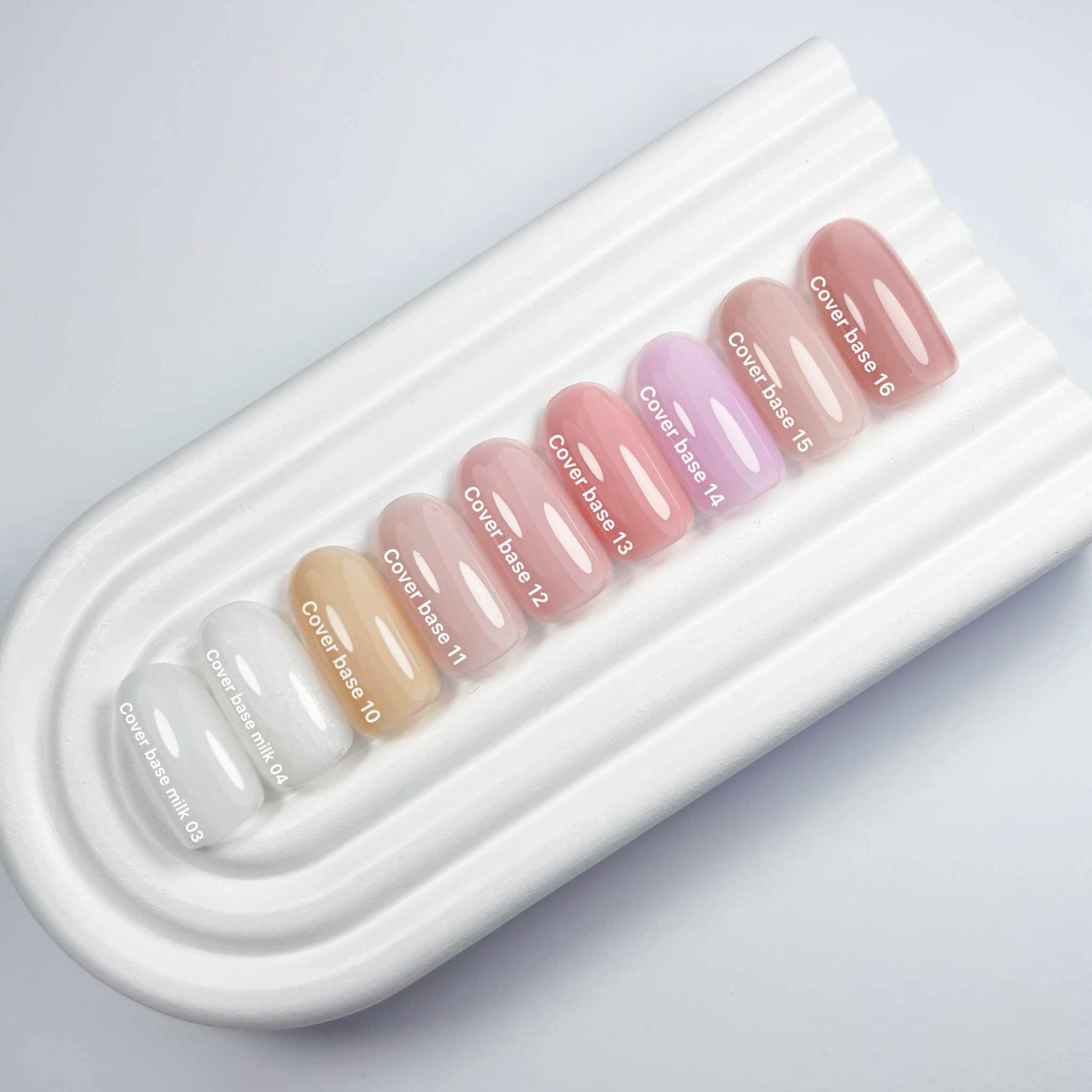 NAILSOFTHEDAY Cover Base Milk 04 Shimmer – milky base coat with silver shimmer for nails, 10 ml.