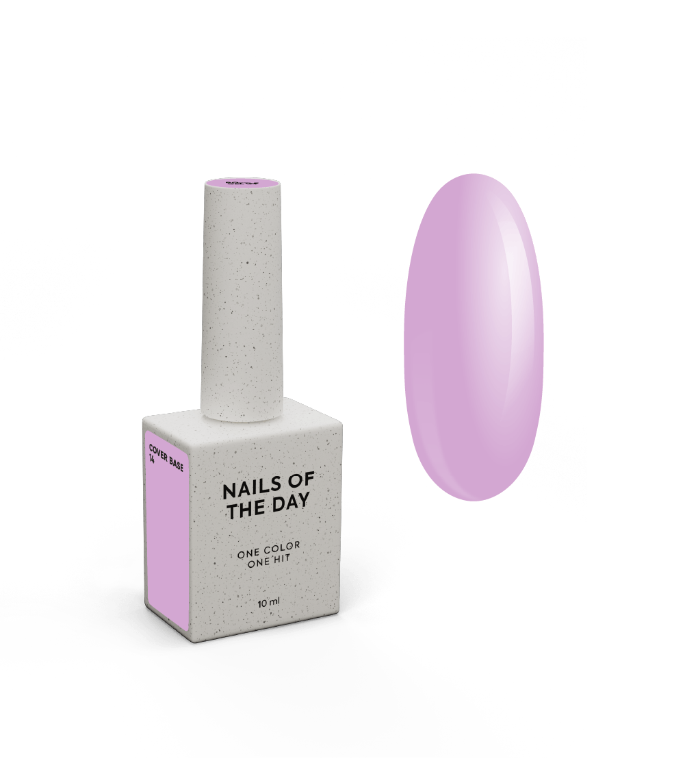 NAILSOFTHEDAY Cover Base 14 – purple base coat for nails, 10 ml.