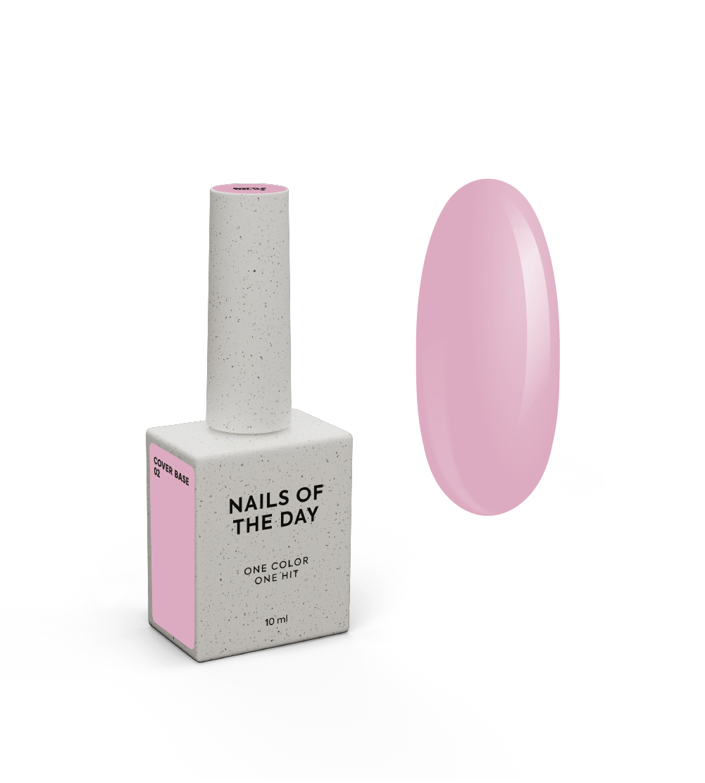 NAILSOFTHEDAY Cover Base 02 – rosafarbene Basisbeschichtung für Nägel, 10 ml.