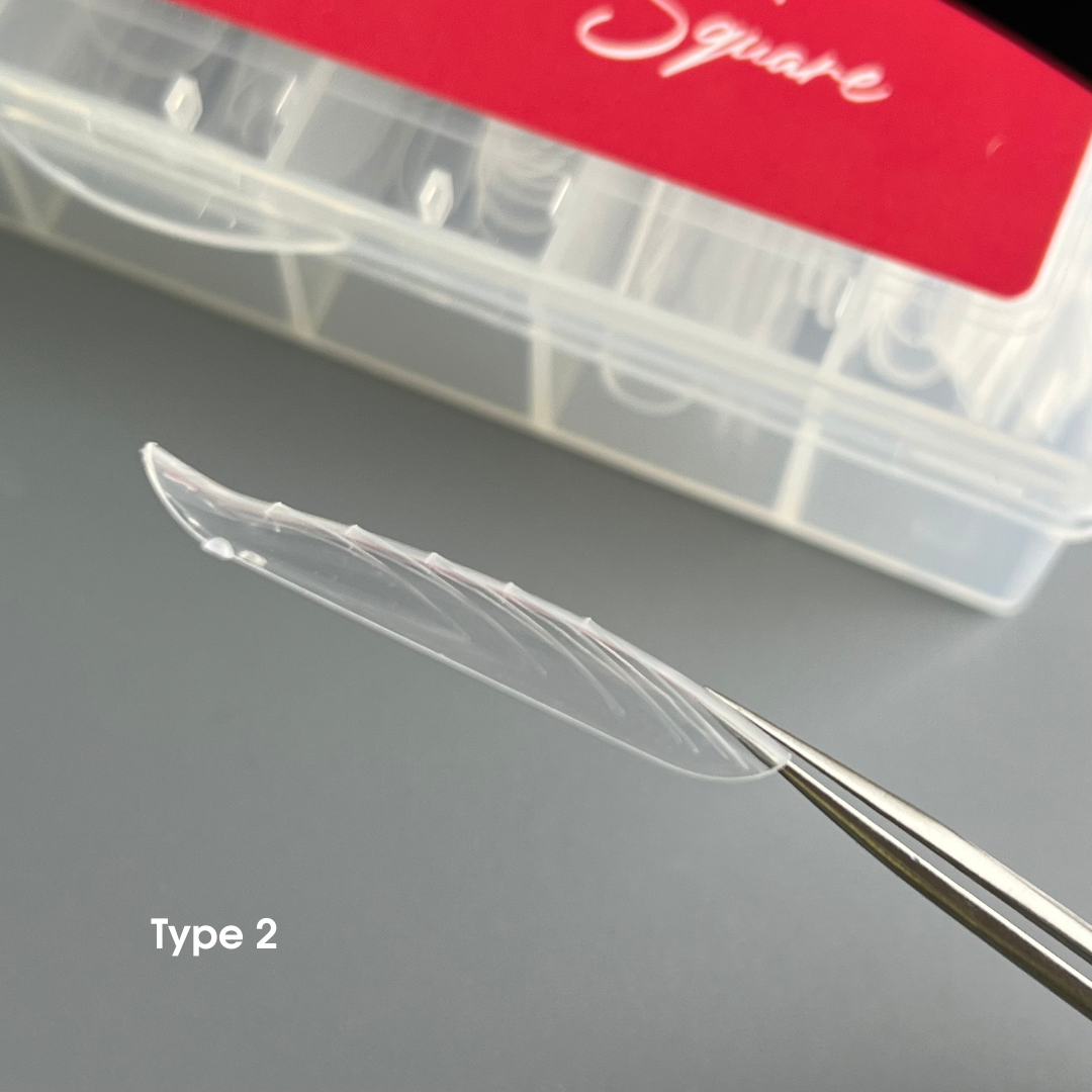 NAILSOFTHEDAY Dual Form Square (Type 2) – Upper Nail Forms "Wide Square/Almond", 130 pieces.