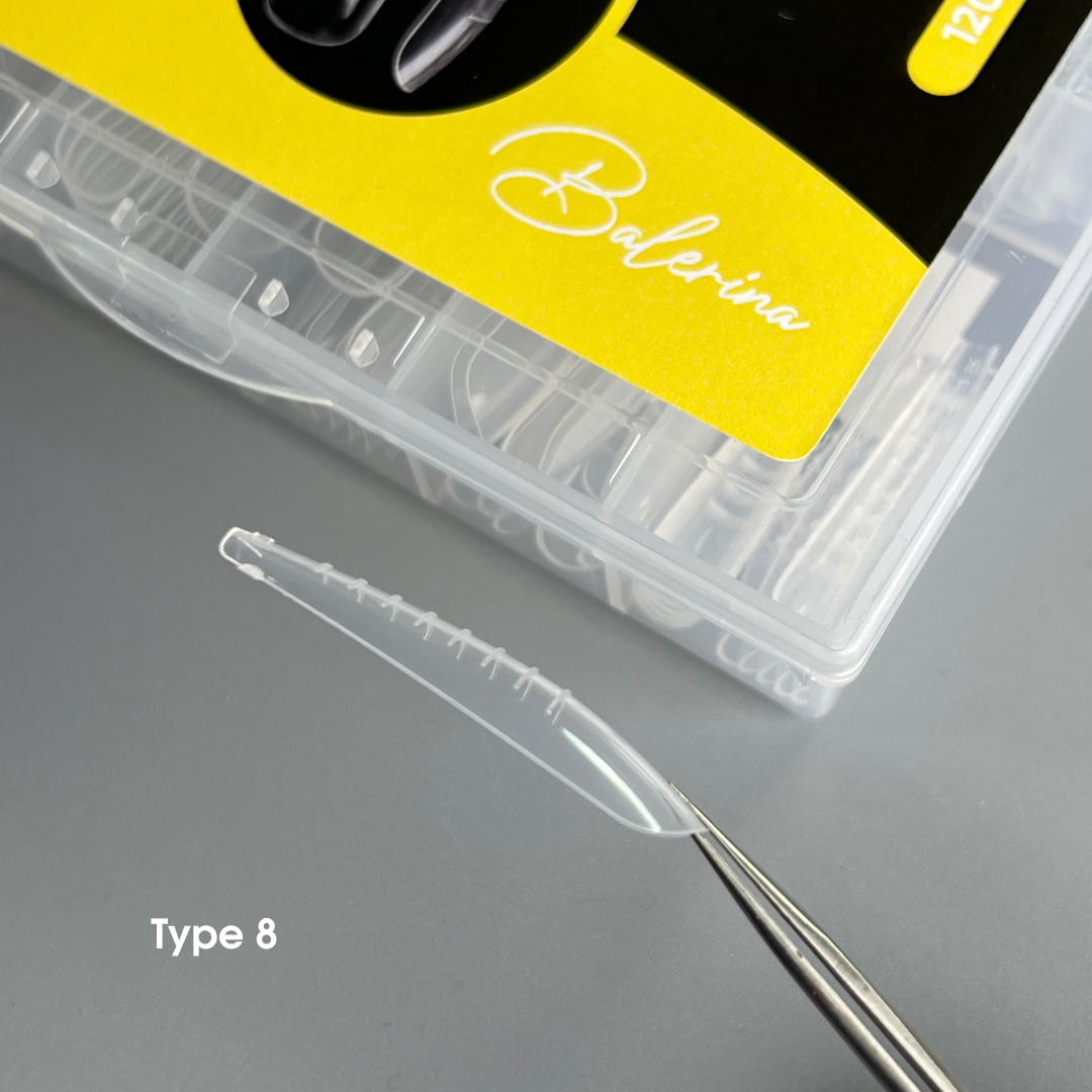 NAILSOFTHEDAY Dual Form Ballerina (Type 8) – upper nail forms "Ballerina", 120 pieces.