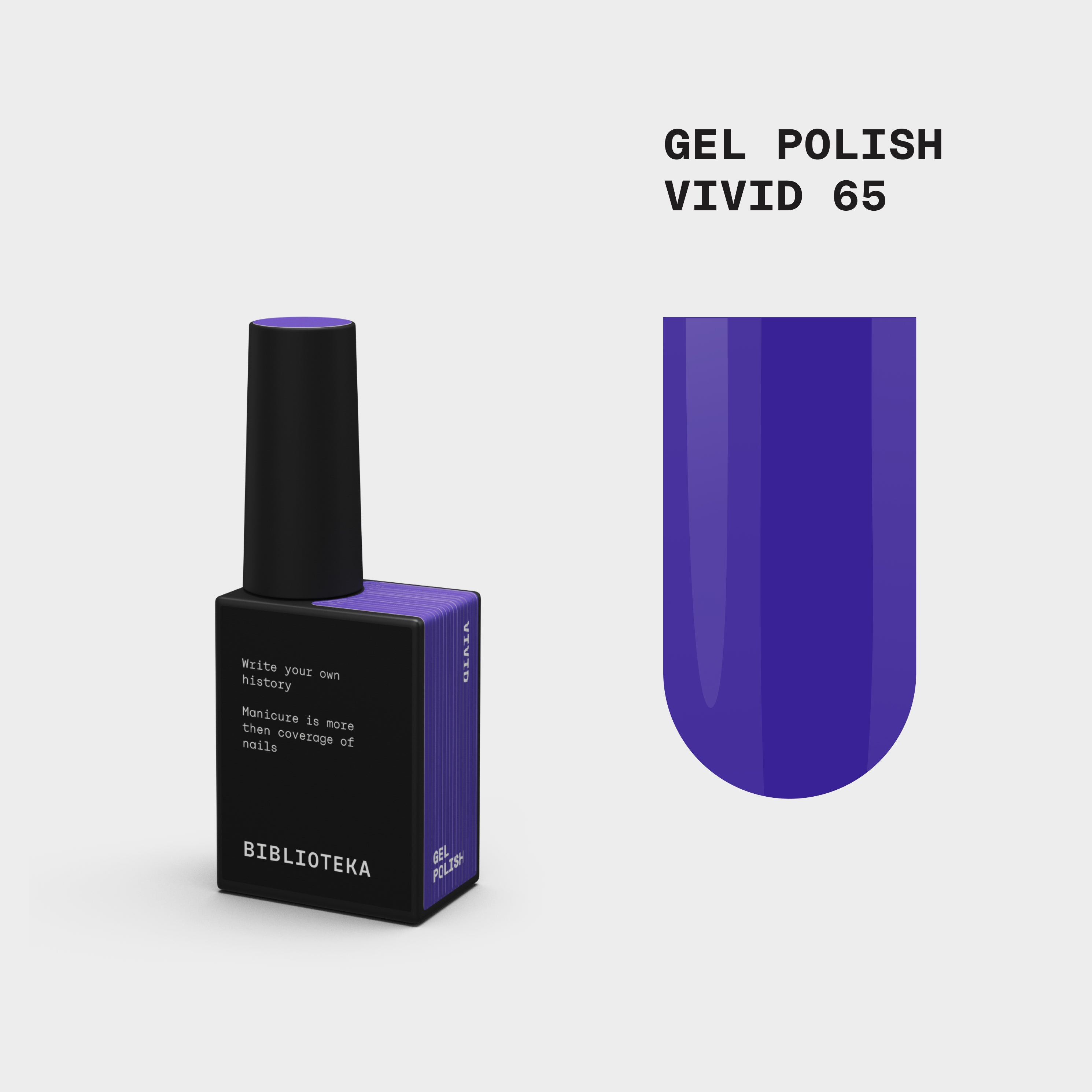 BIBLIOTEKA gel Polish 65 Vivid, 10 ml