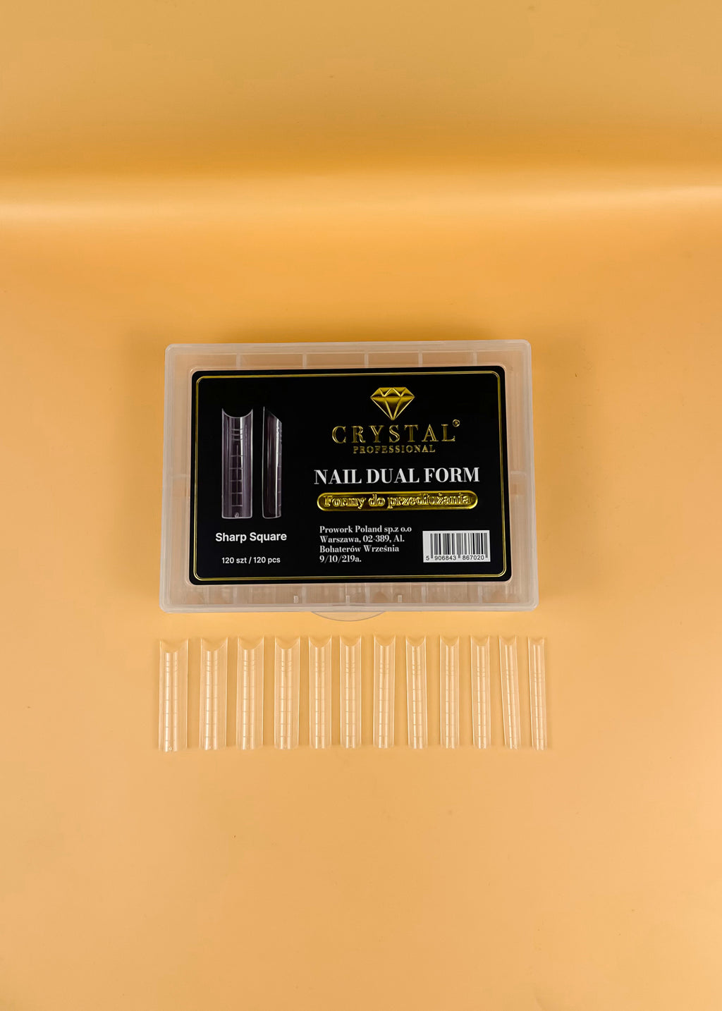 Formes d'ongles supérieures Crystal Professional Nail Dual Form – Sharp Square