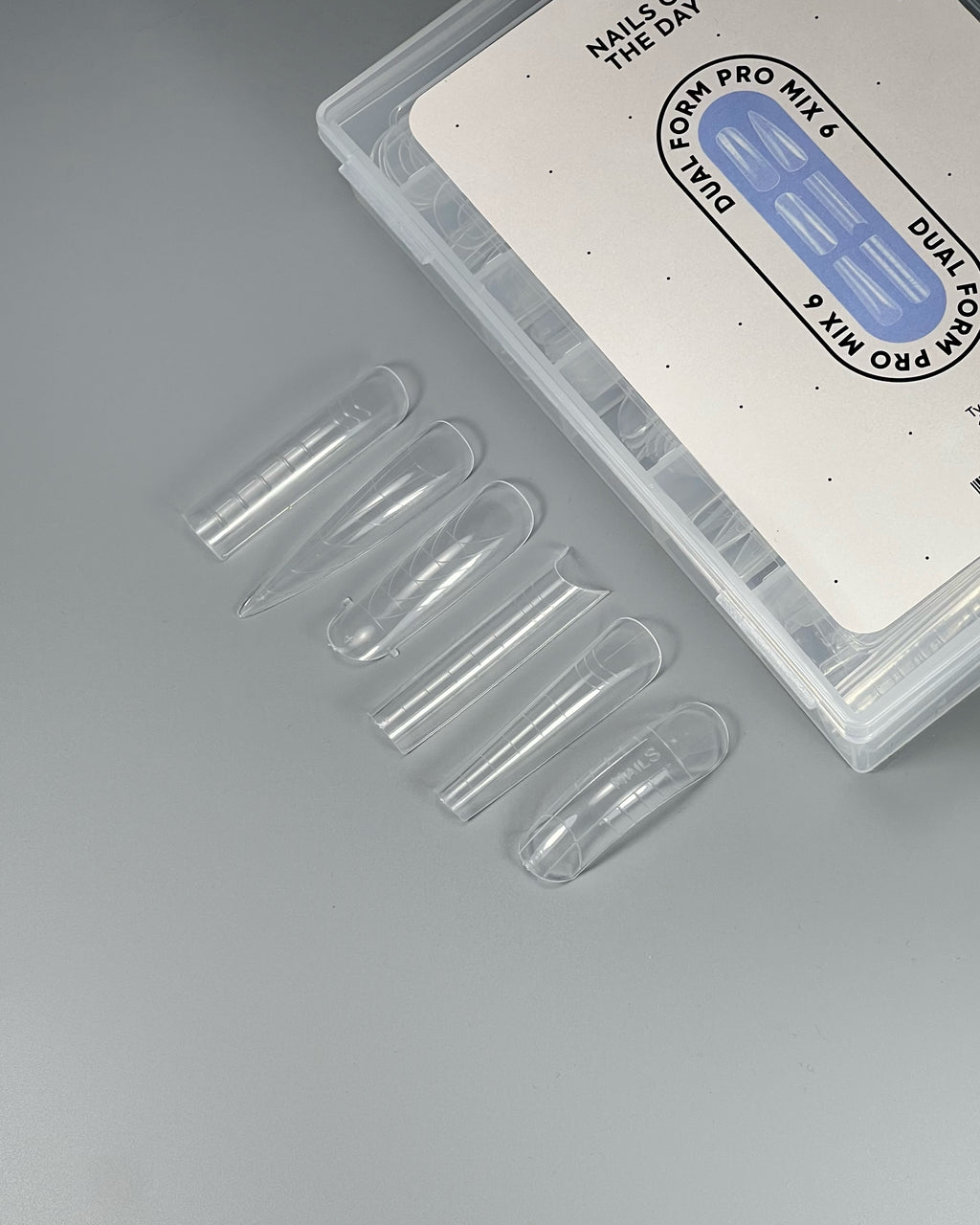 NAILSOFTHEDAY Dual Form Pro Mix 6 – 144 Nagelformen Set 6 Typen für Nagelverlängerung