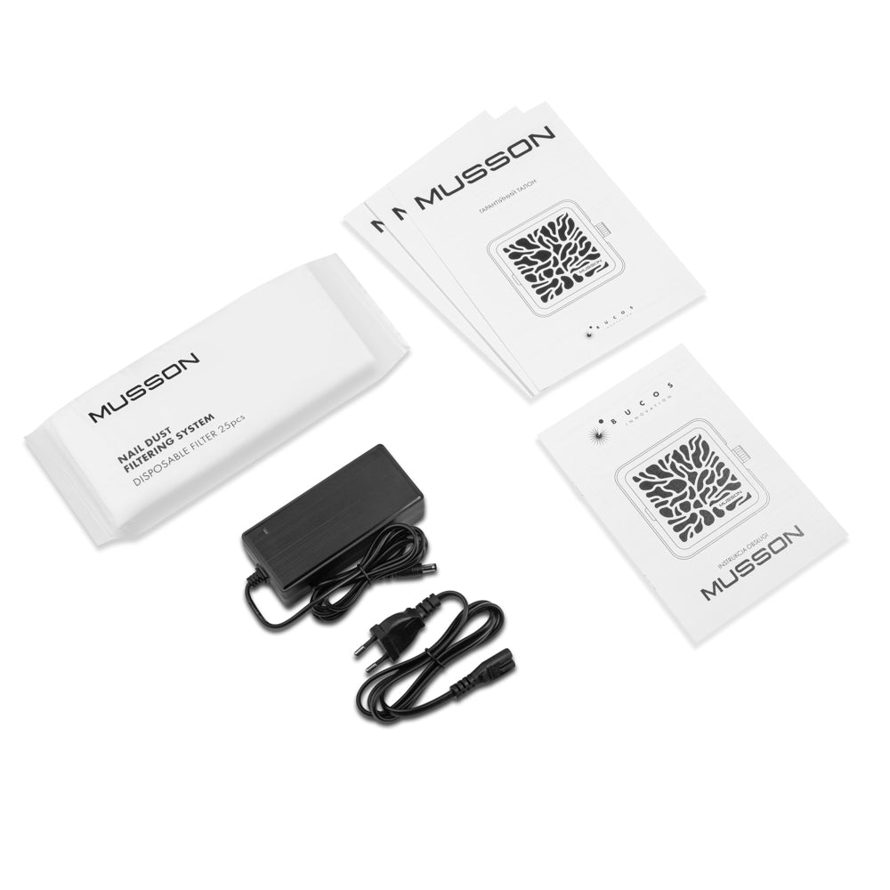 MUSSON X3 SILVER Staubabsaugung 72W – Profi-Absaugung HEPA-Filter für Maniküre & Pediküre