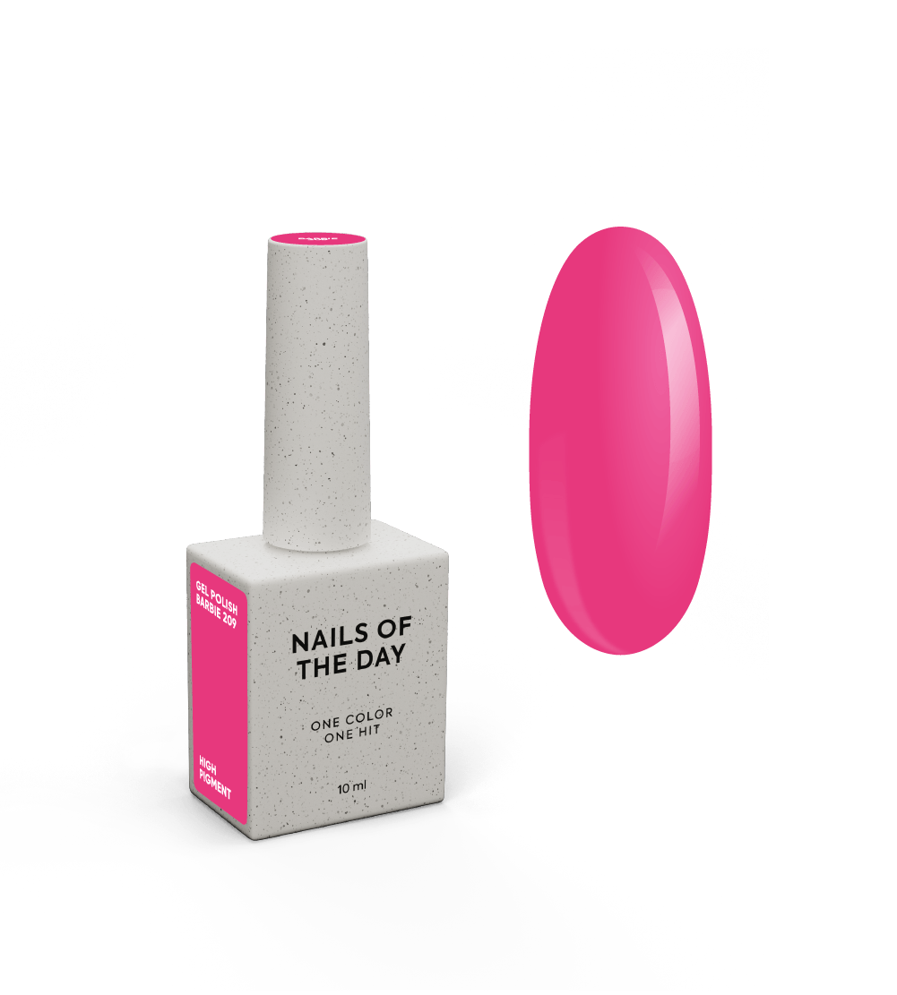 NAILSOFTHEDAY Gel Polish Barbie – neonpinkes Gel-Nagellack, deckend in einer Schicht.