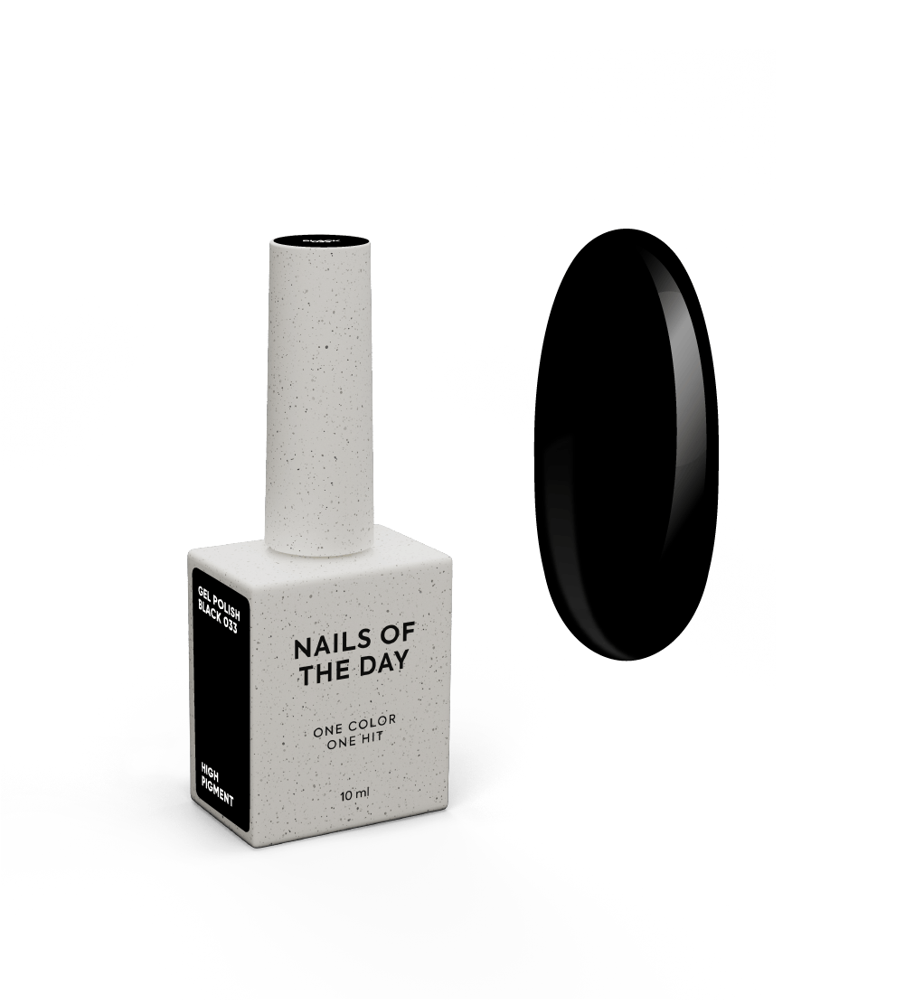 NAILSOFTHEDAY Gel Polish Black – vernis gel noir intense, couvrant en une seule couche