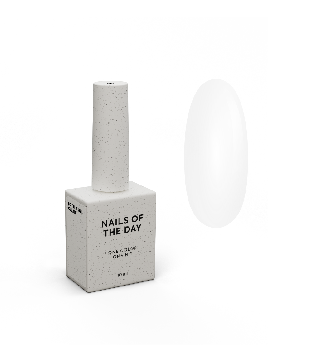 NAILSOFTHEDAY Bottle Gel Clear – transparenter, extra starker Gel zur Nagelverstärkung.
