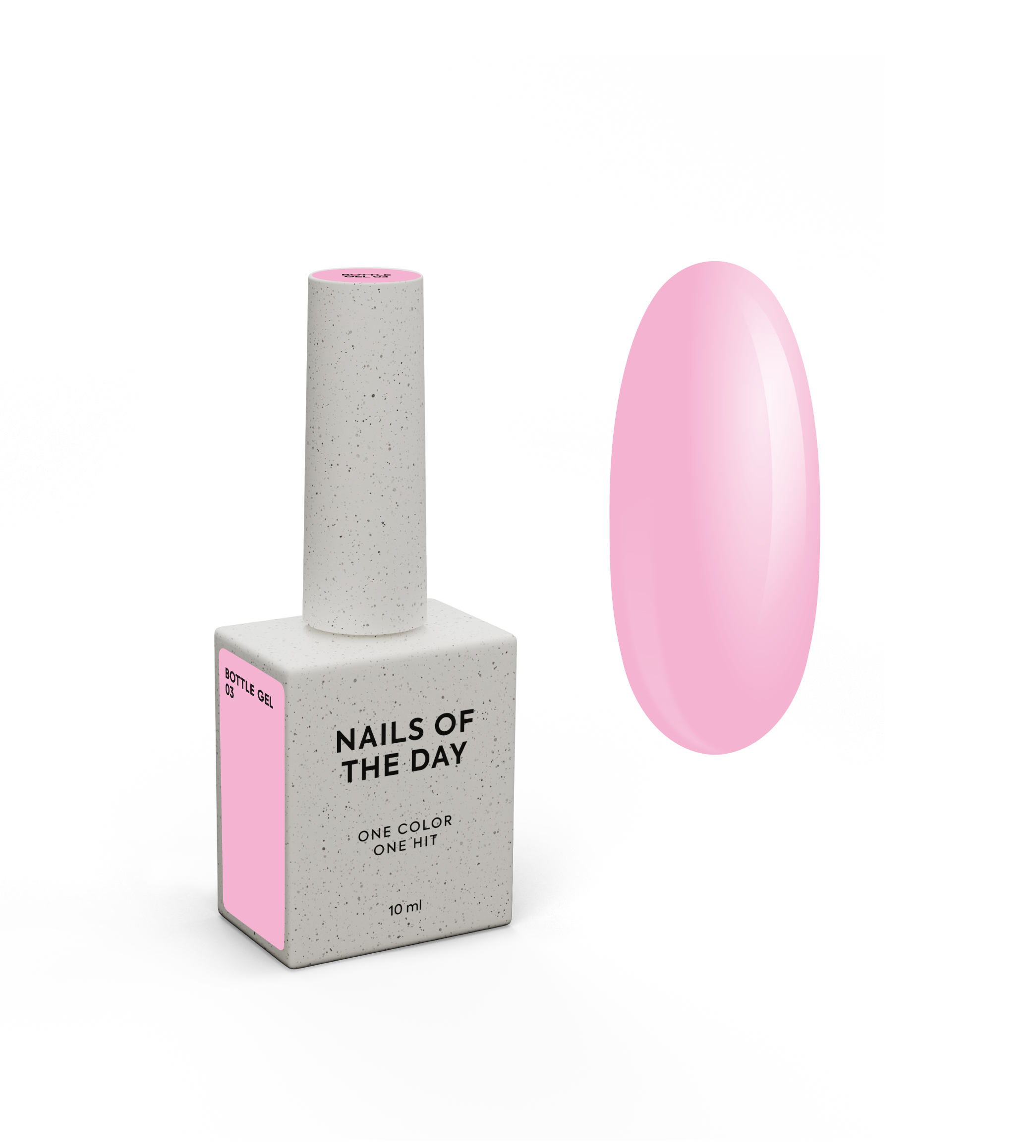 NAILSOFTHEDAY Bottle Gel 03 – zartrosa, extra starker Gel zur Nagelverstärkung.