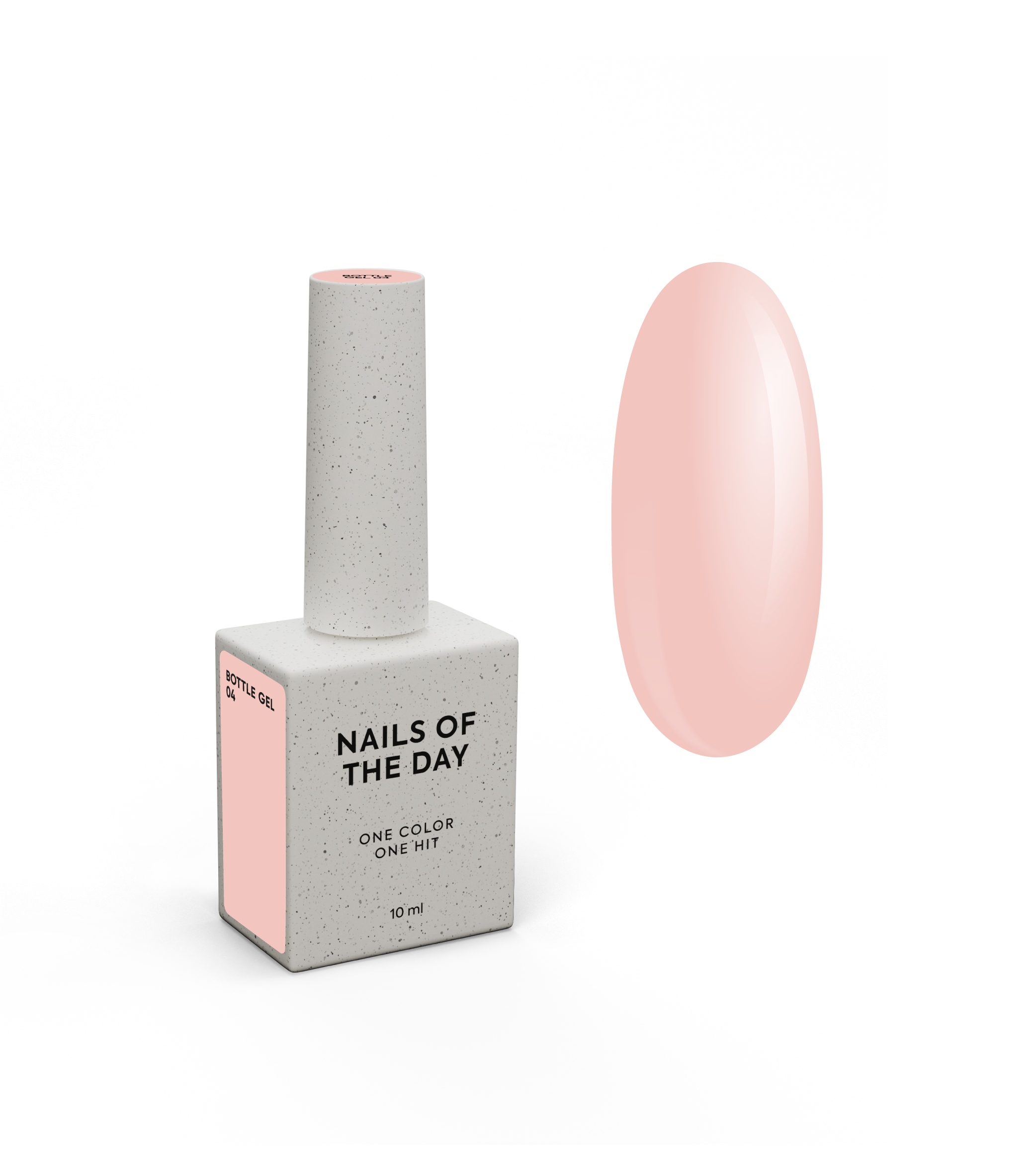 NAILSOFTHEDAY Bottle Gel 04 – milky beige, extra strong gel for nail strengthening.