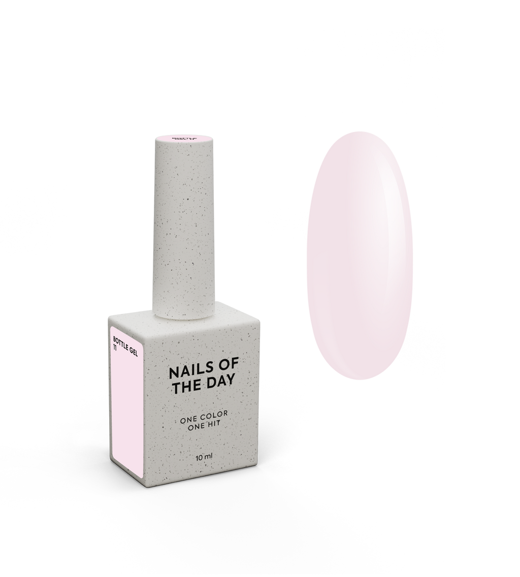 NAILSOFTHEDAY Bottle Gel 11 – milchig-rosafarbener, extra starker Gel für Nägel.