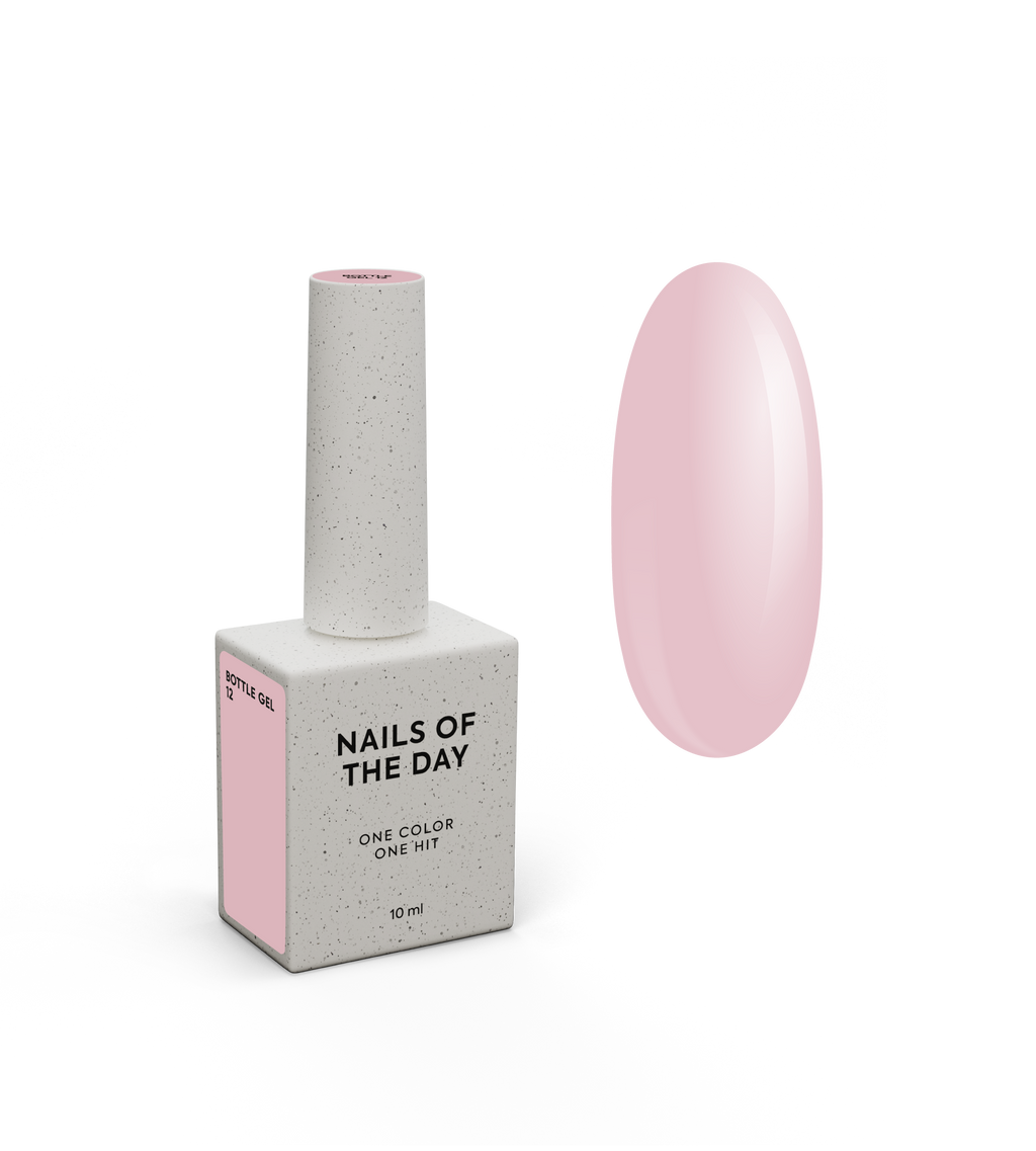 NAILSOFTHEDAY Bottle Gel 12 – dusty purple, extra strong gel for nail strengthening.