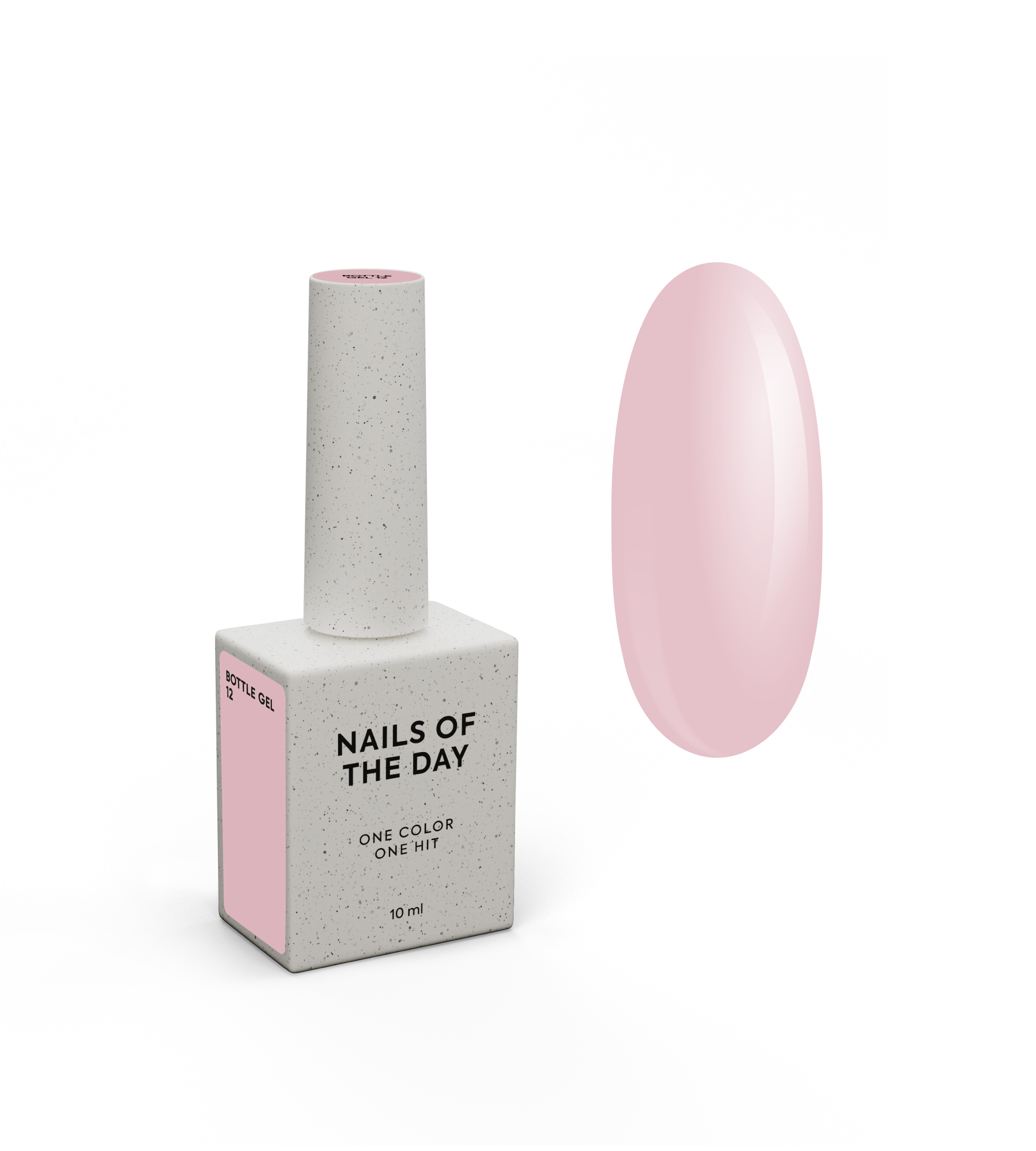 NAILSOFTHEDAY Bottle Gel 12 – dusty purple, extra strong gel for nail strengthening.