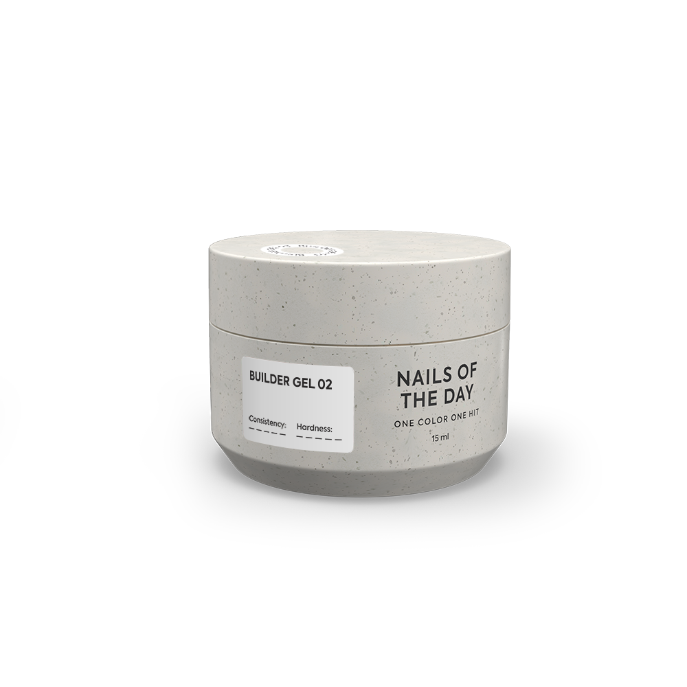 NAILSOFTHEDAY Builder Gel 02 – white-milky builder gel for nail extensions.
