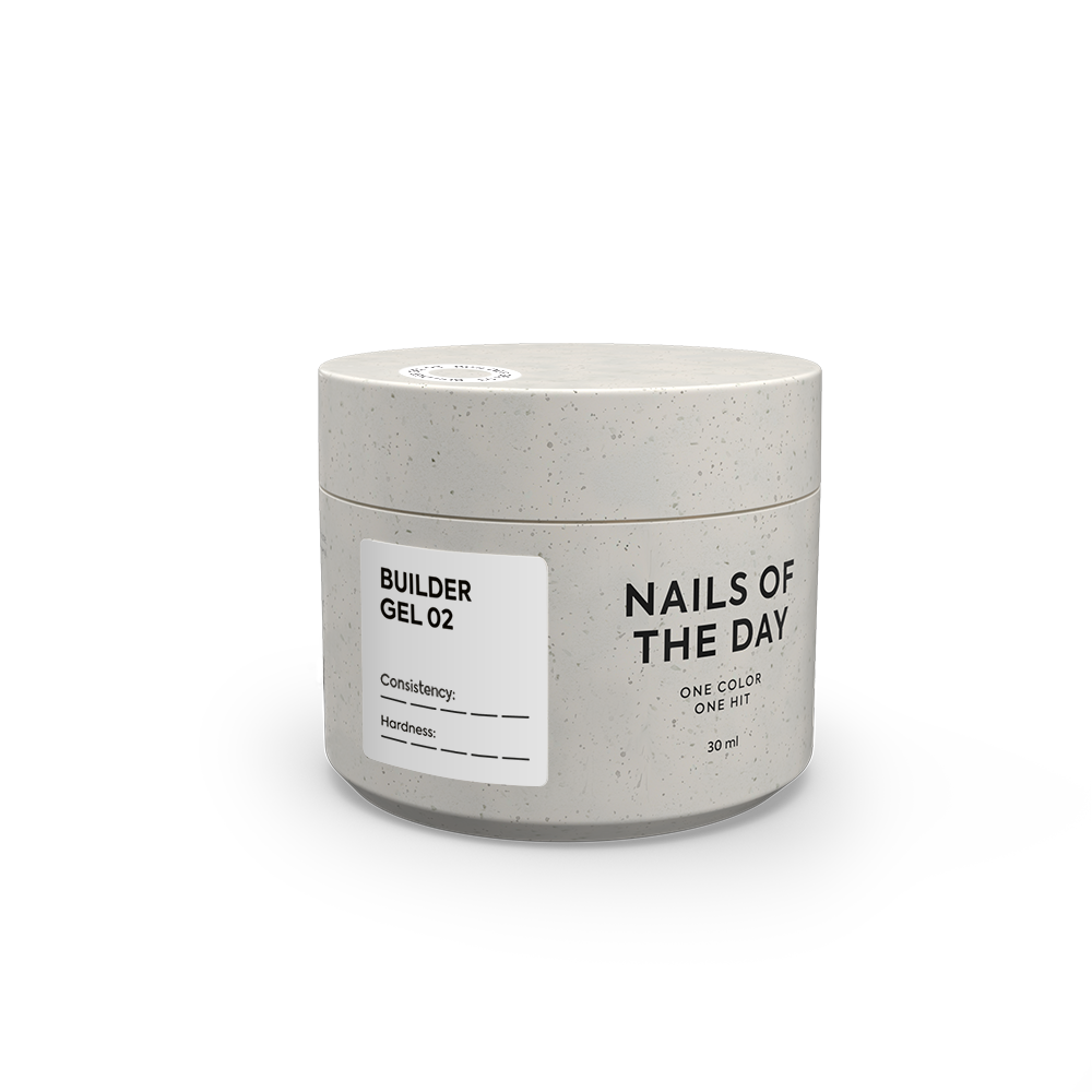 NAILSOFTHEDAY Builder Gel 02 – white-milky builder gel for nail extensions.