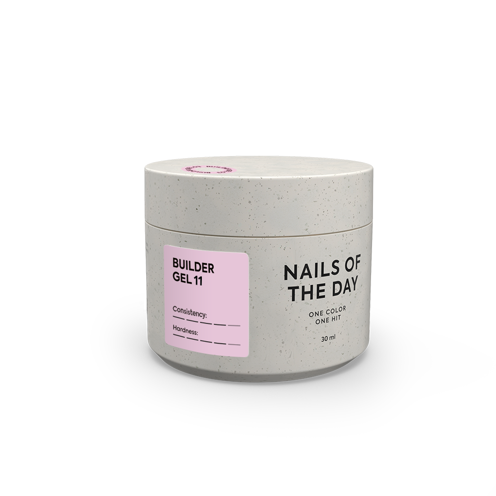 NAILSOFTHEDAY Builder Gel 11 – gel de construction rose clair pour extension d'ongles.
