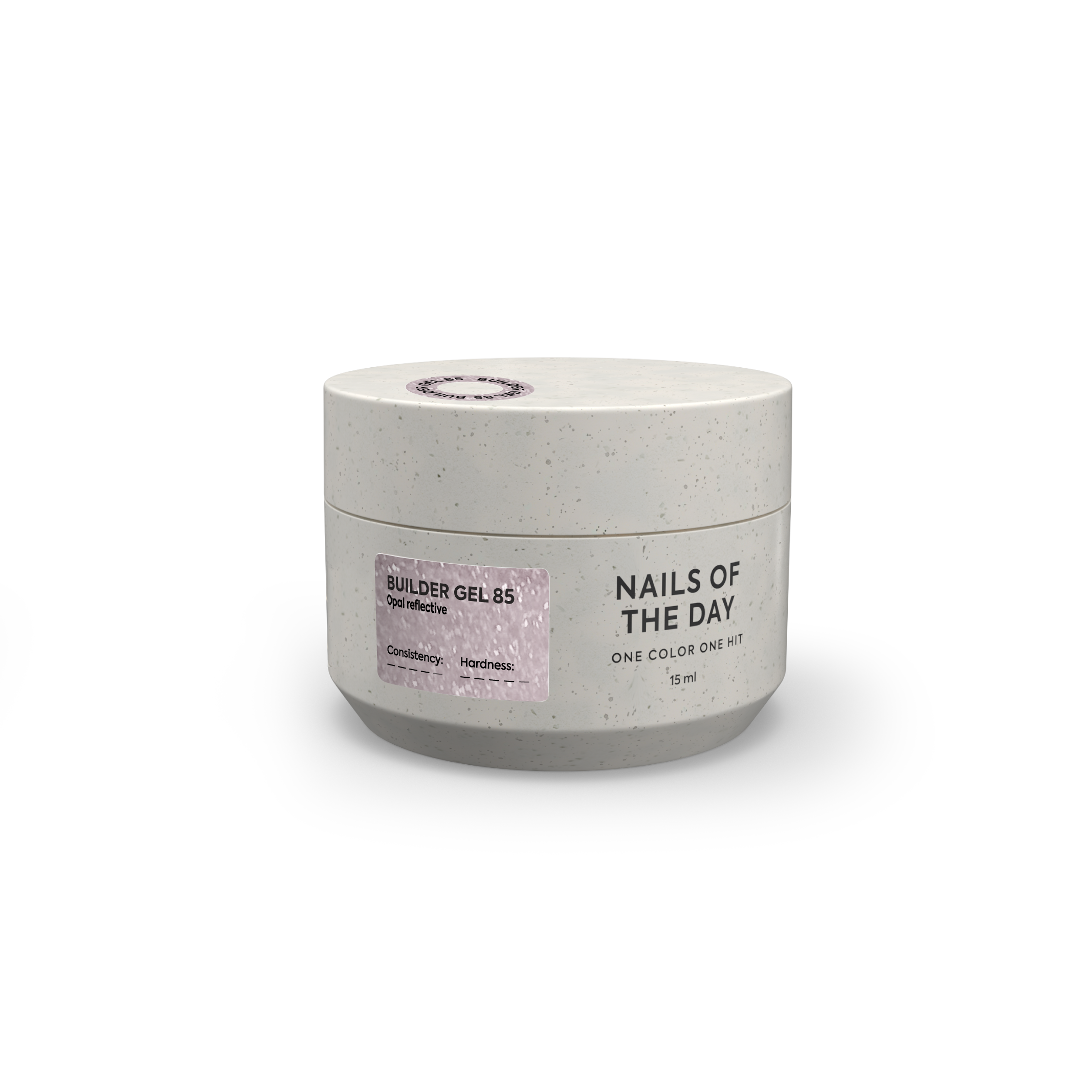 NAILSOFTHEDAY Builder Gel 85 - rosy-milky, light-reflecting builder gel with an opalescent shimmer for nail extensions.