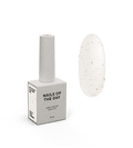 Vernis gel NAILSOFTHEDAY Coconut – vernis gel blanc laiteux avec des feuilles d'or, opaque en une seule couche.