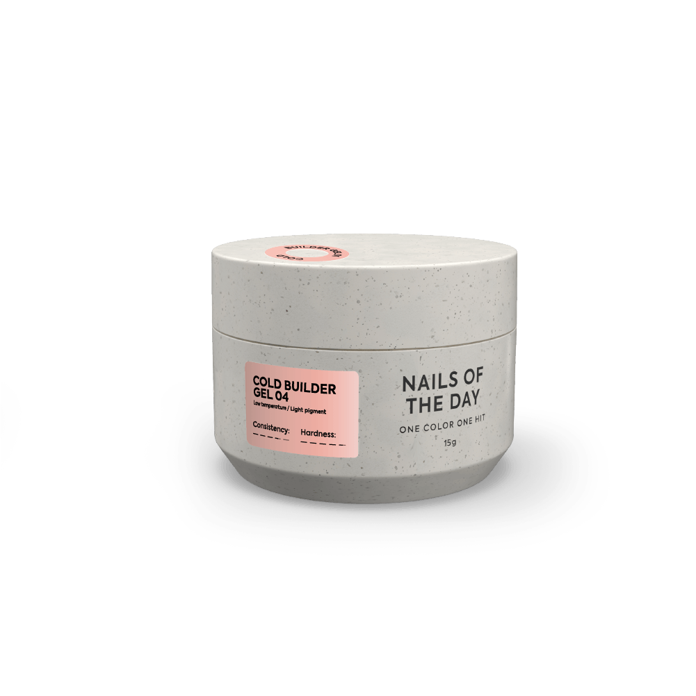 NAILSOFTHEDAY Cold Builder Gel 04 – gel de construction pêche pour l'extension des ongles.