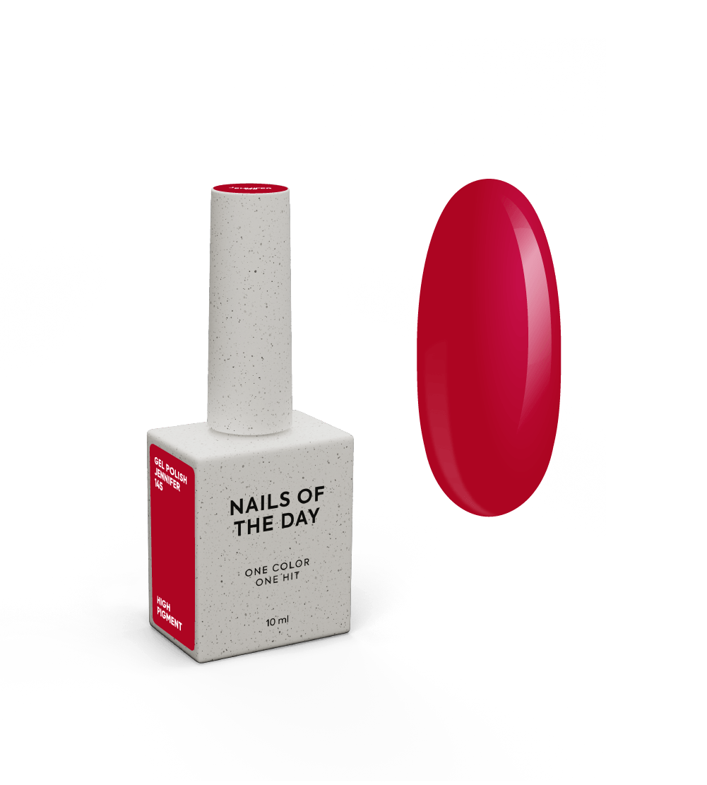 NAILSOFTHEDAY Gel Polish Jennifer – dunkel-himbeerfarbener Gel-Nagellack, deckend in einer Schicht.