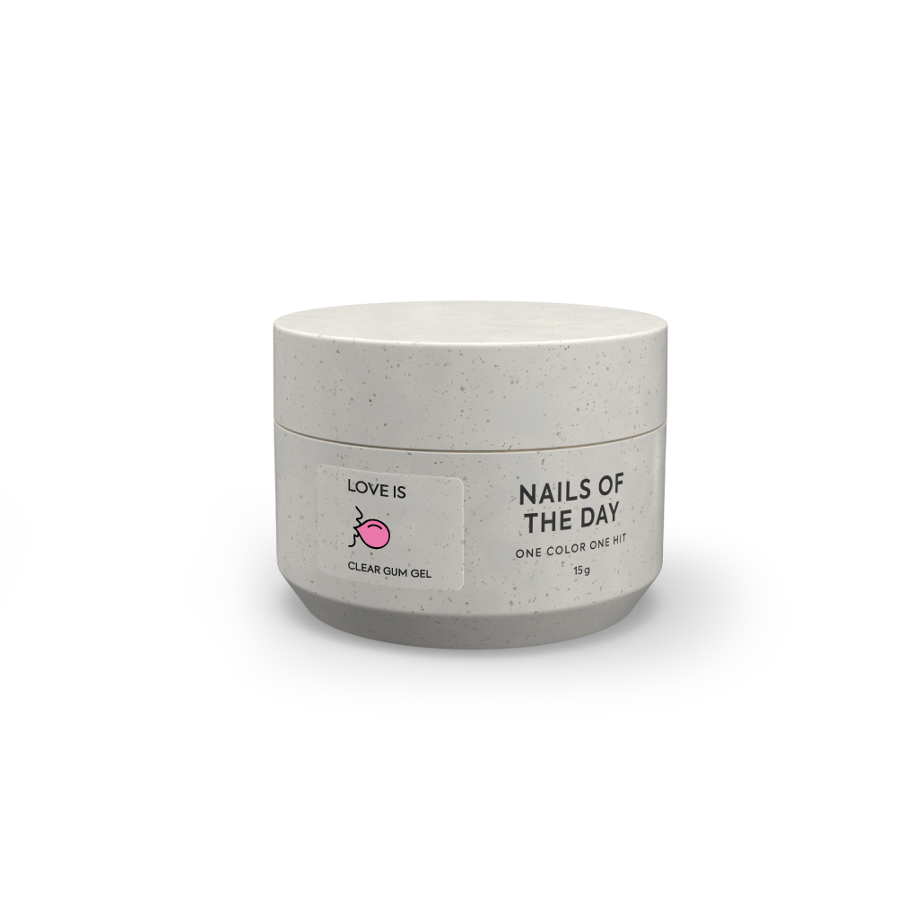 NAILSOFTHEDAY Love is Clear – transparent modeling gel for creating 3D nail designs.