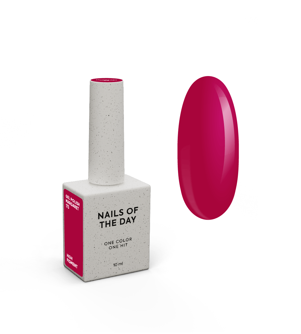 NAILSOFTHEDAY Gel Polish Margaret – dunkel-magenta Gel-Nagellack, deckend in einer Schicht.