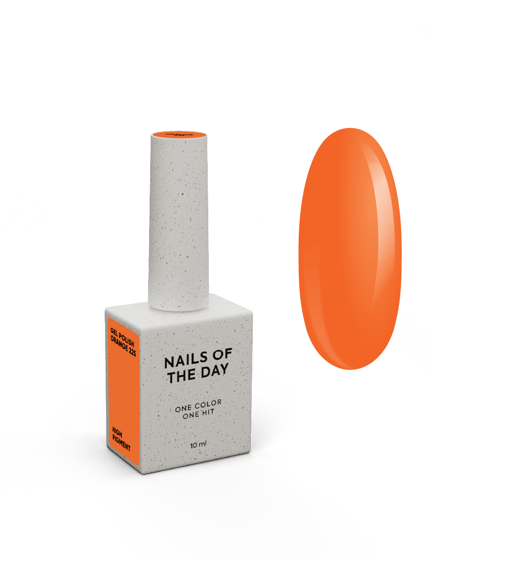 NAILSOFTHEDAY Gel Polish Orange – vernis à ongles gel orange, couvrant en une couche.