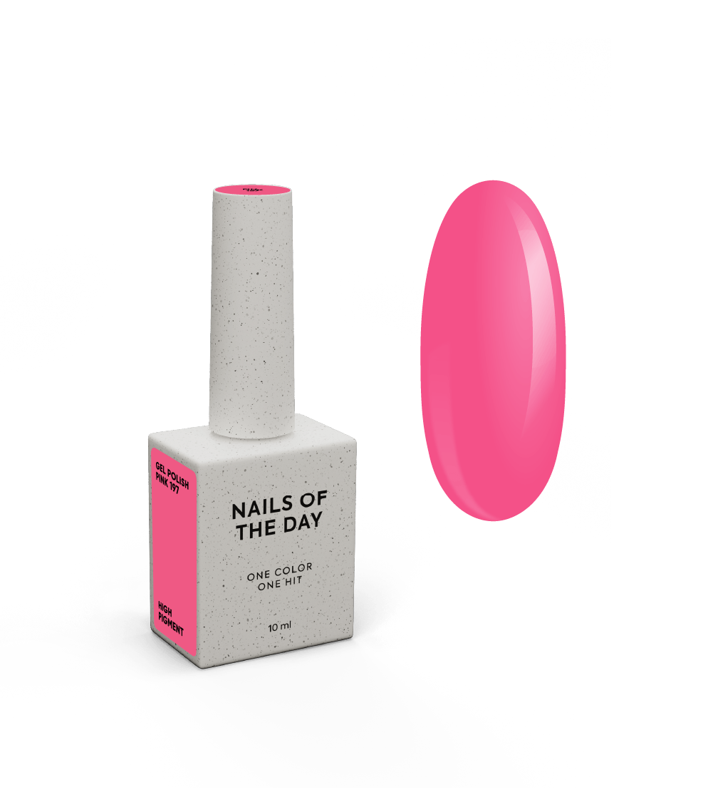 Vernis gel NAILSOFTHEDAY Rose – vernis à ongles gel rose, couvrant en une seule couche.