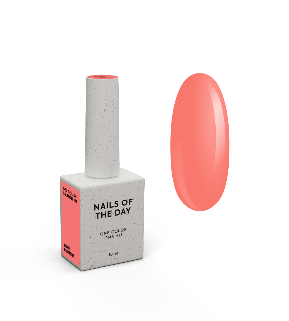 NAILSOFTHEDAY Gel Polish Salmon – lachsfarbener Gel-Nagellack, deckend in einer Schicht.