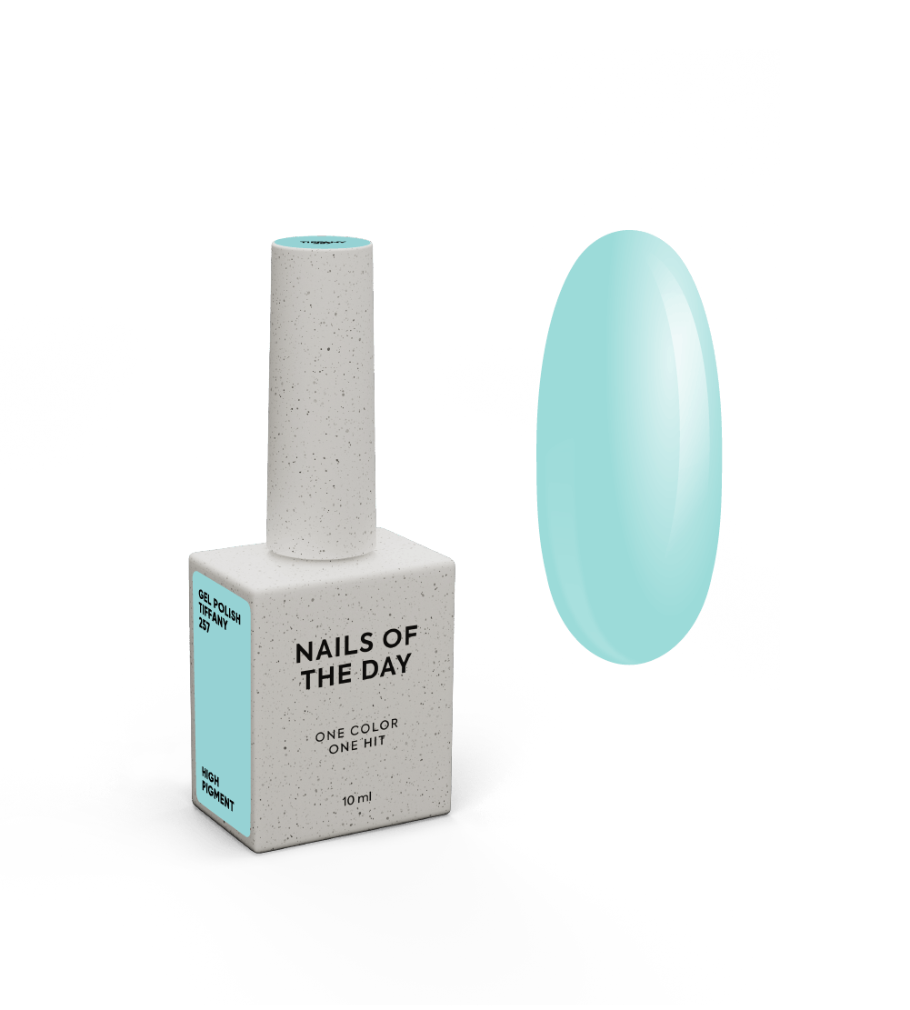 NAILSOFTHEDAY Gel Polish Tiffany – zart türkisfarbener Gel-Nagellack, deckend in einer Schicht.
