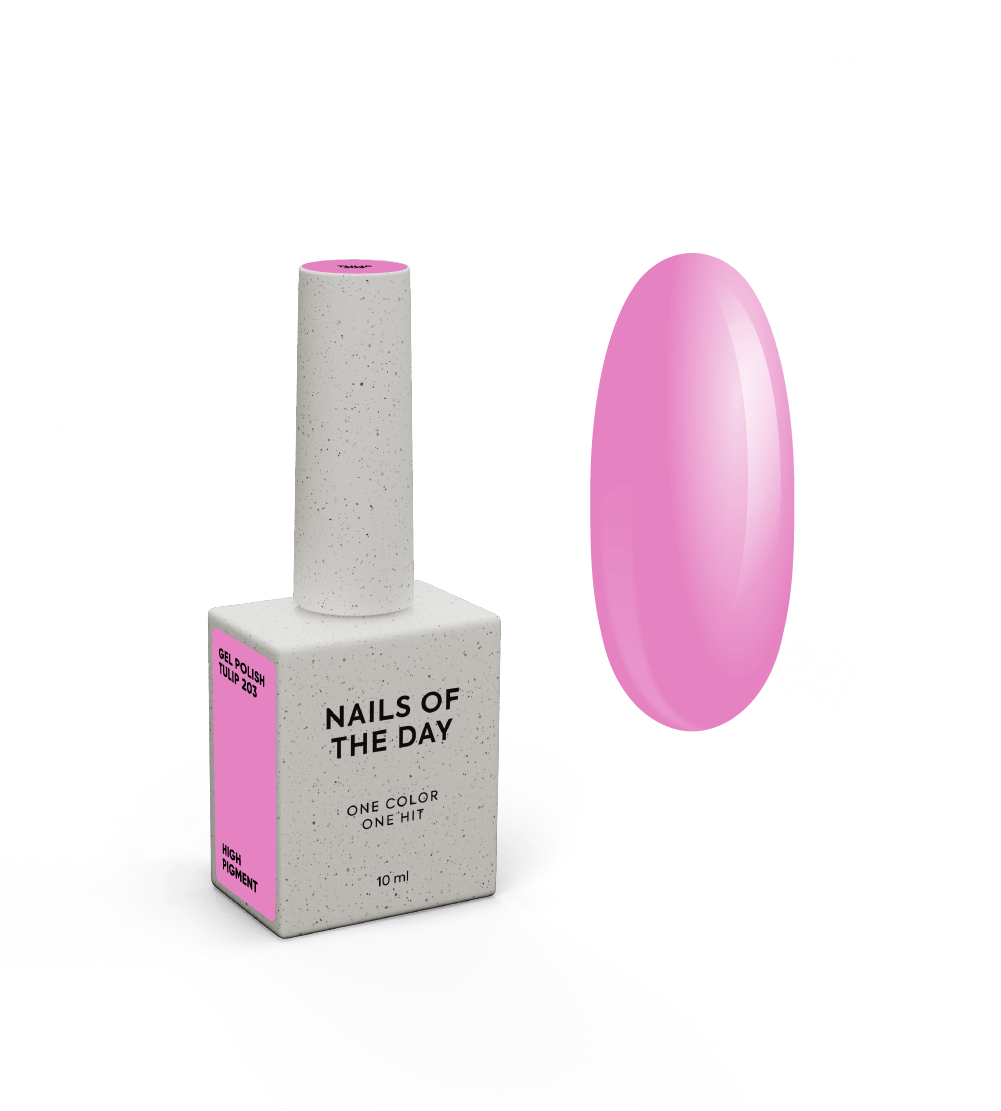 NAILSOFTHEDAY Gel Polish Tulip – cool pink gel nail polish, opaque in one coat.