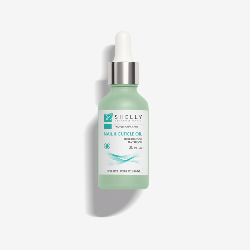 Huile pour les ongles et les cuticules Shelly à l'extrait de menthe marocaine et à l'huile d'arbre à thé.