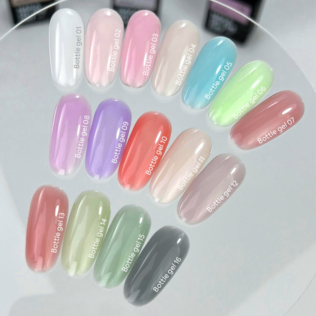 NAILSOFTHEDAY Bottle Gel 04 – milky beige, extra strong gel for nail strengthening.