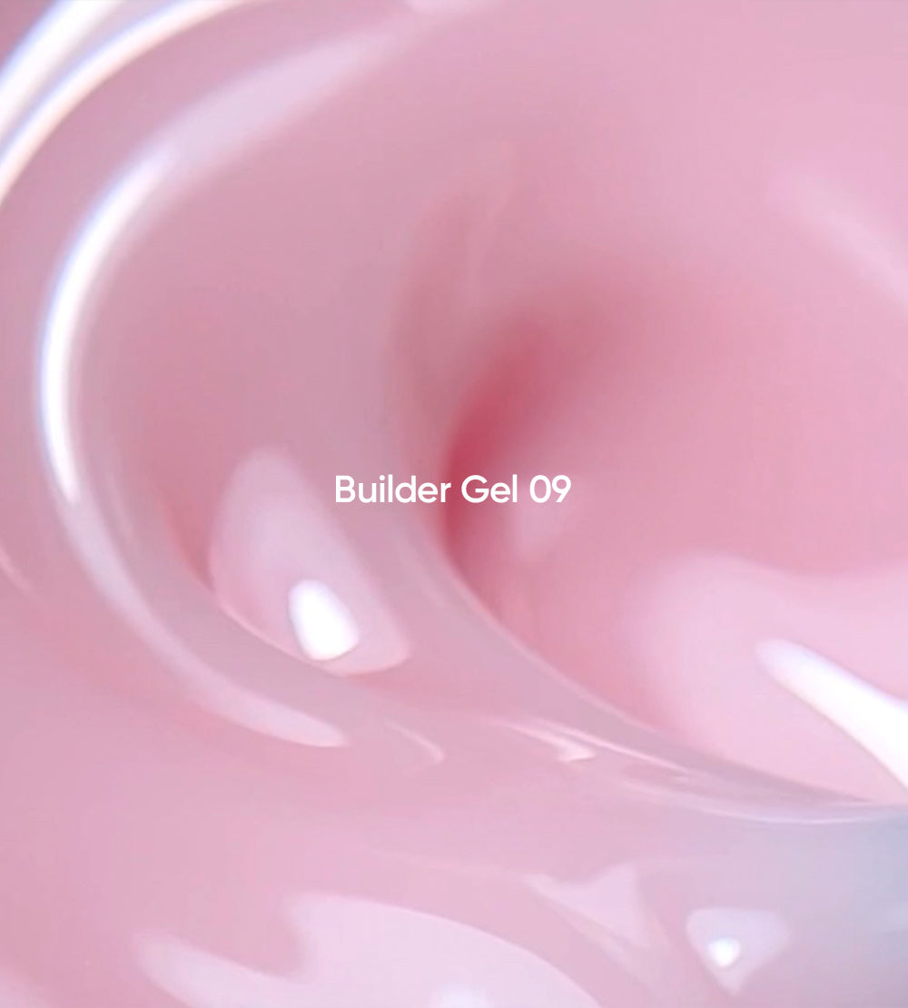 NAILSOFTHEDAY Builder Gel 09 – milchig-rosafarbener Aufbaugel für Nagelverlängerung.