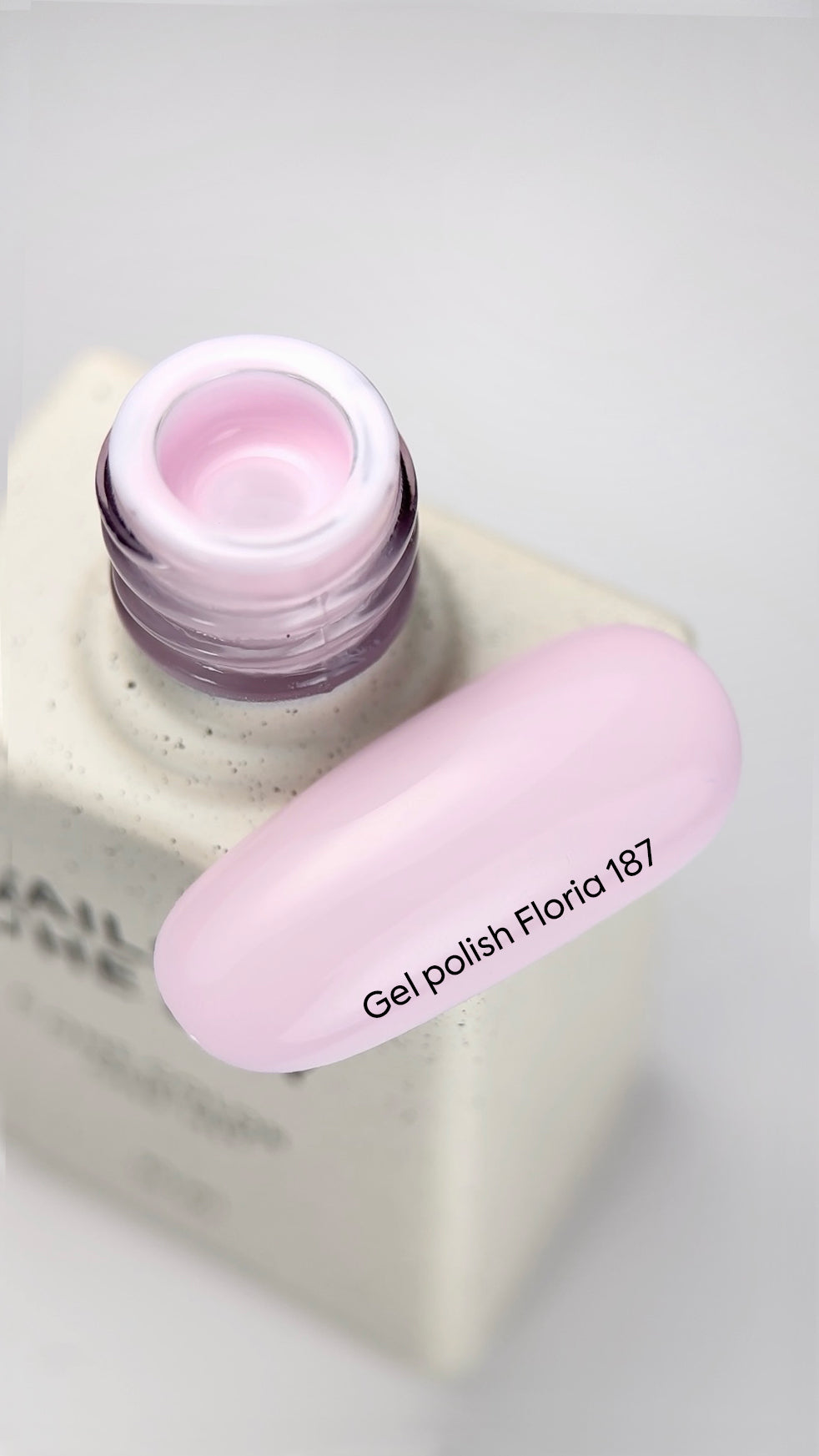 NAILSOFTHEDAY Gel Polish Floria 187 - pastel pink gel polish, opaque in one coat.