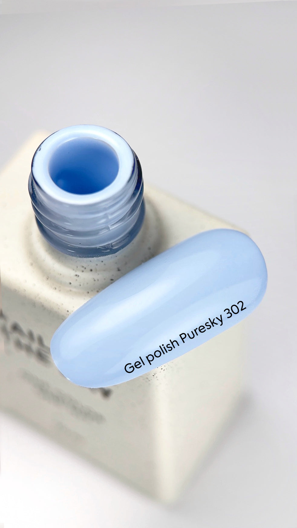 NAILSOFTHEDAY Gel Polish Puresky 302 – pastel blue gel nail polish, opaque in one coat.
