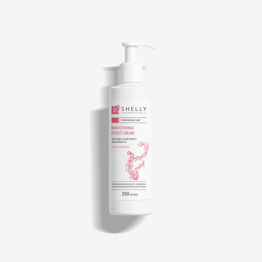 Crème pour les pieds Shelly à l'urée, à l'extrait d'algues et à l'huile d'argan.