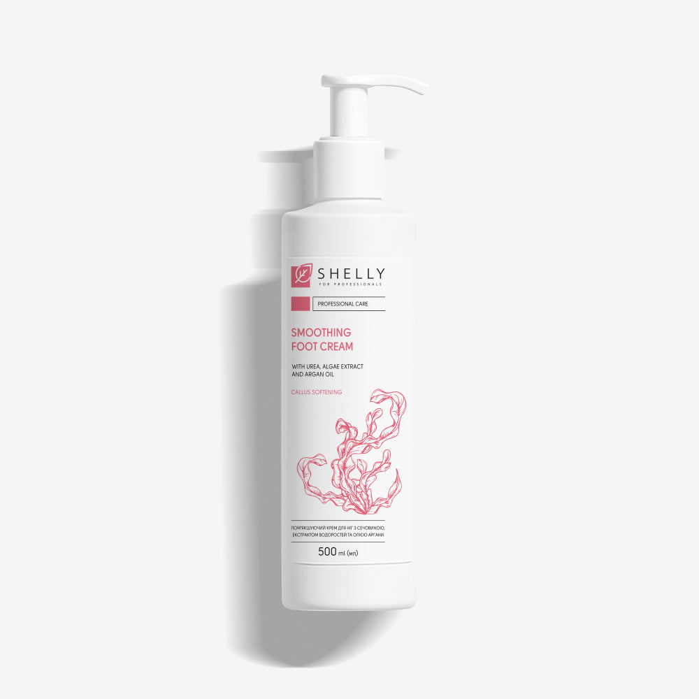 Crème pour les pieds Shelly à l'urée, à l'extrait d'algues et à l'huile d'argan.
