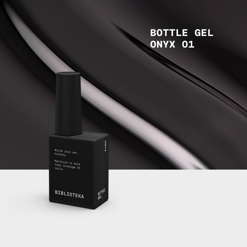 BIBLIOTEKA Bottle gel 01 Onyx, 10 ml
