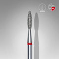Fraise diamantée "Flamme" Rouge, diamètre 2,1 mm / Partie travaillante 8 mm